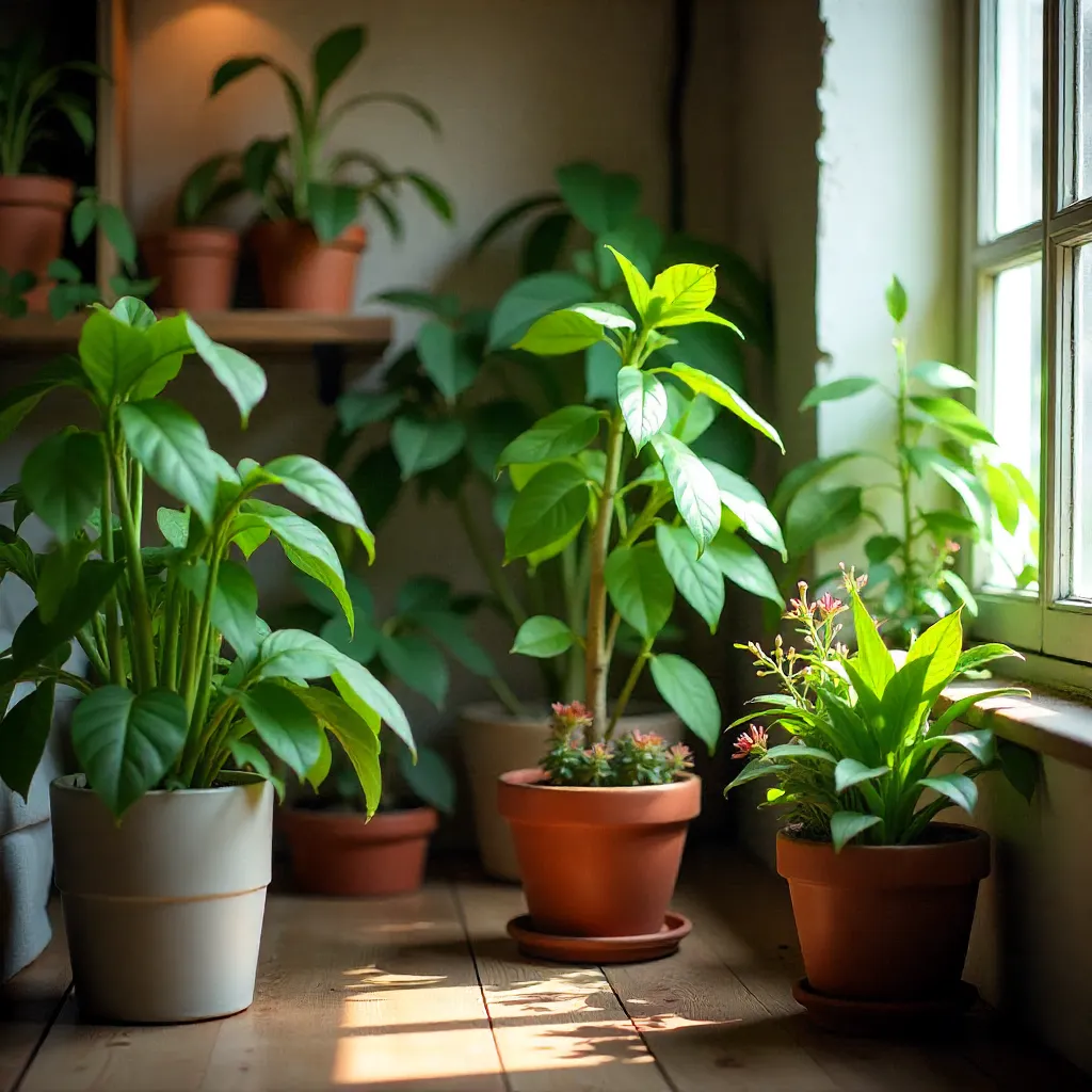 Founders in sunlit greenhouse